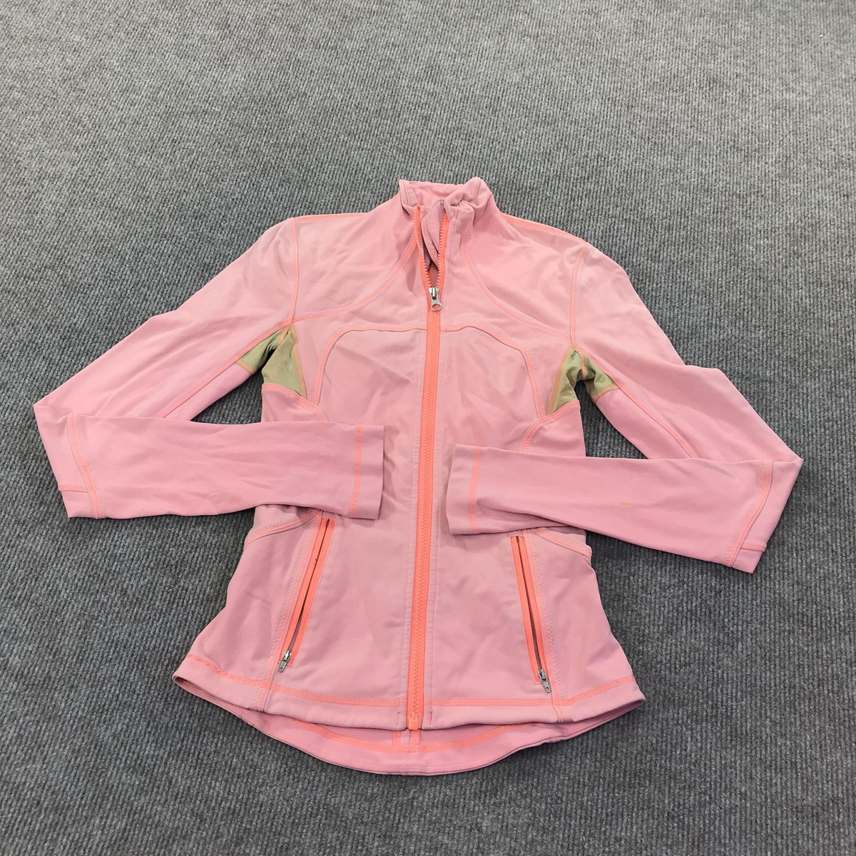 Lululemon Jacket Womens Small Pink Full Zip Track Running Yoga Top