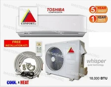 18,000 BTU Ductless Air Conditioner Heat Pump Mini Split 220V 1.5 Ton W/KIT,WiFi
