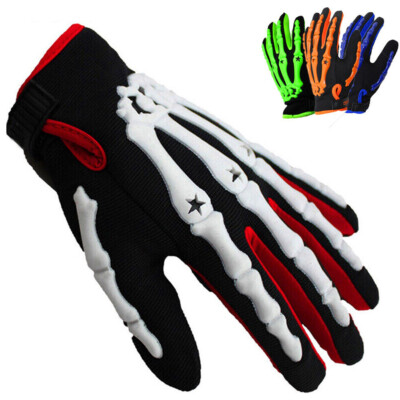 Mens Breathable Racing Full Finger Gloves Motorcycle Bike