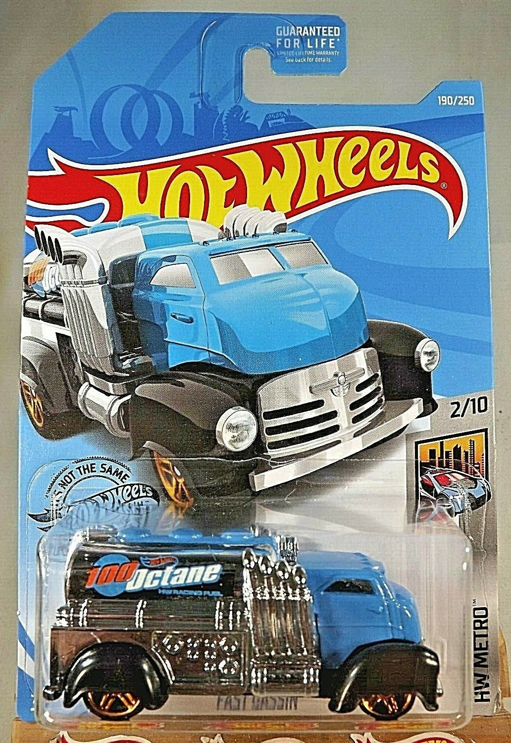 2019 Hot Wheels #190 HW Metro 2/10 FAST GASSIN' Blue-Chrome w/Gold Pr5 Spokes