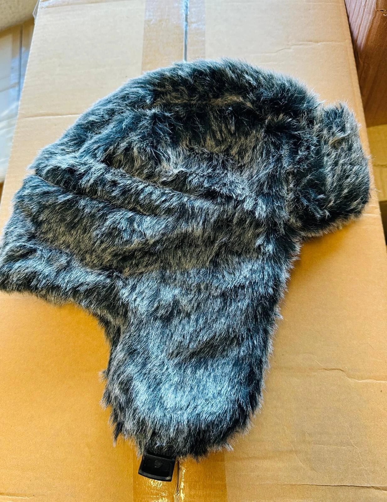 12x Mens & Ladies Plain Dark Mix Design Trapper Russian Faux Fur Winter Warm Hat