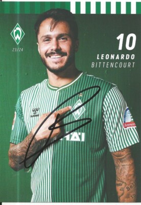 Leonardo Bittencourt - Werder Bremen - 2023/2024 Season - Autograph Card