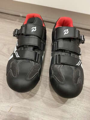 Black and Red Cycling Shoes PELOTON Barely Worn Size 43 - BOX - Mens Size 10 Peloton Cycling Shoes Mens 43 US 10 Black Red Cleats Road  main image 3
