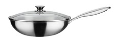GSW 868402 - Padella wok Asia con coperchio in vetro diametro 32 cm colore Ar...