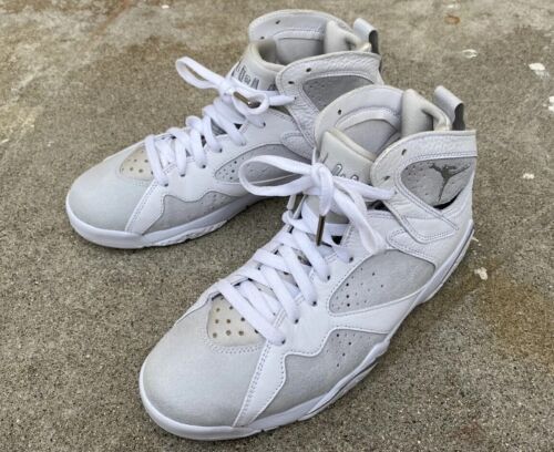 Nike Air Jordan 7 Retro Pure Money 2017 White/Silver Size 8 - Picture 2 of 9