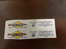 LIONEL SUNOCO 6465 TANK CAR BLUE LETTER DECALS-JUST TRIM, PEEL,  STICK-NO MESS 