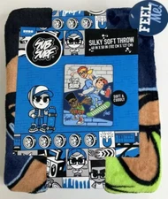 Sub Surf Throw Blanket 40"×50" Soft & Cuddly Boy's Girl's warm Soft Skater Board
