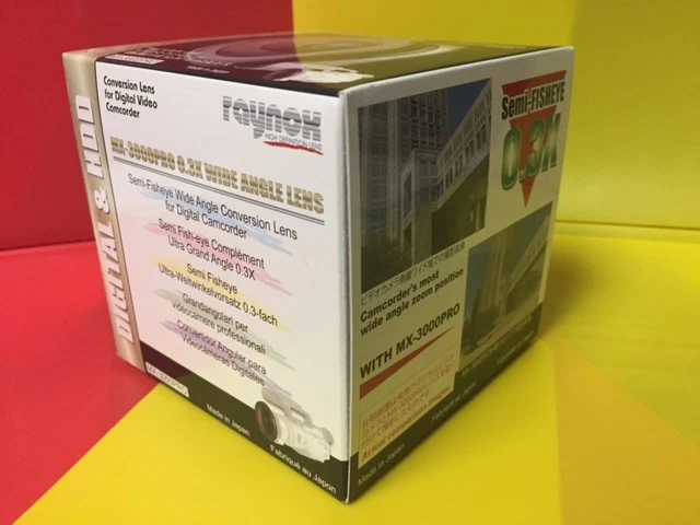 Lente semi ojo de pez Raynox MX-3000 ANCHO 0,3X a CANON REBEL TXi EOS GL1 GL2 58 mm Foto 4 de 4