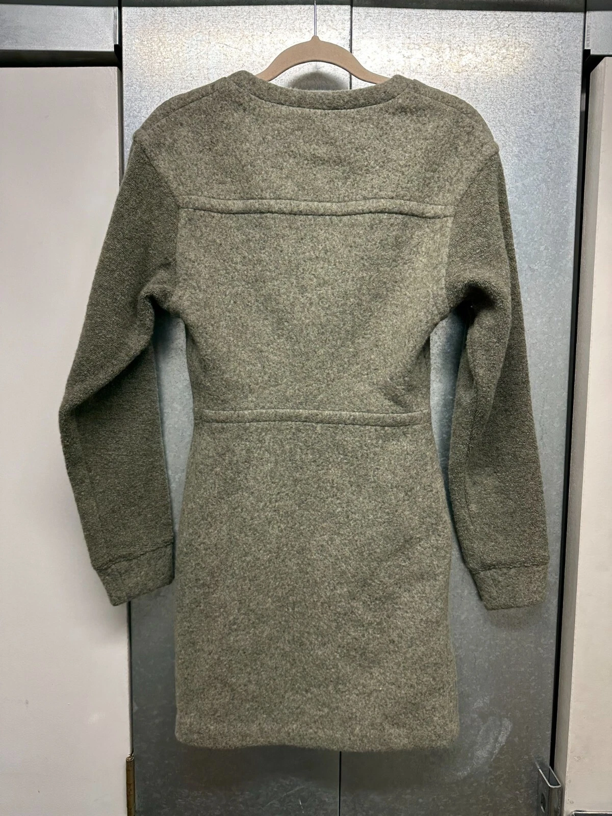 Abito donna Alexander Wang nuovo S verde salvia lana maglia pullover mini