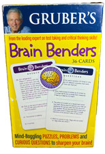 GRUBER'S Brain Benders 36 Cards Puzzles Problems Questions COMPLETE EUC
