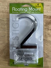 Hy-Ko FM-4CH  Floating Mount 2 Number Mounting Screws Chrome 4”  10,16cm