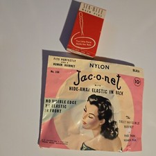 Vintage Sta-Rite Hair Pins w/Box and Jac-o-net Hairnet in pkg PROP