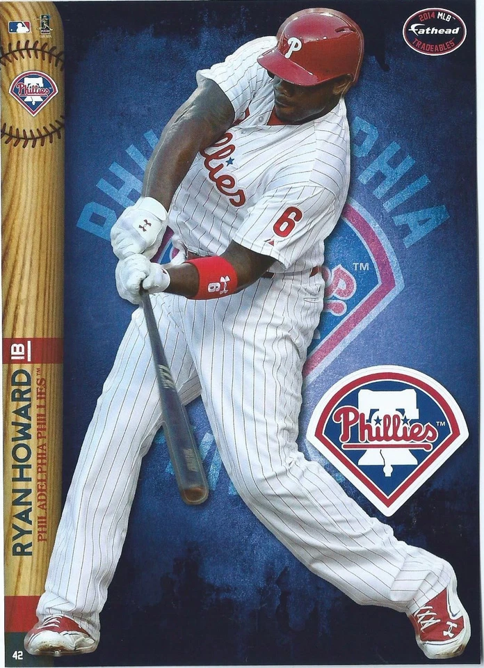 Pegatina extraíble Ryan Howard Philadelphia Phillies Fathead intercambiables 2013 #16 Foto 3 de 3