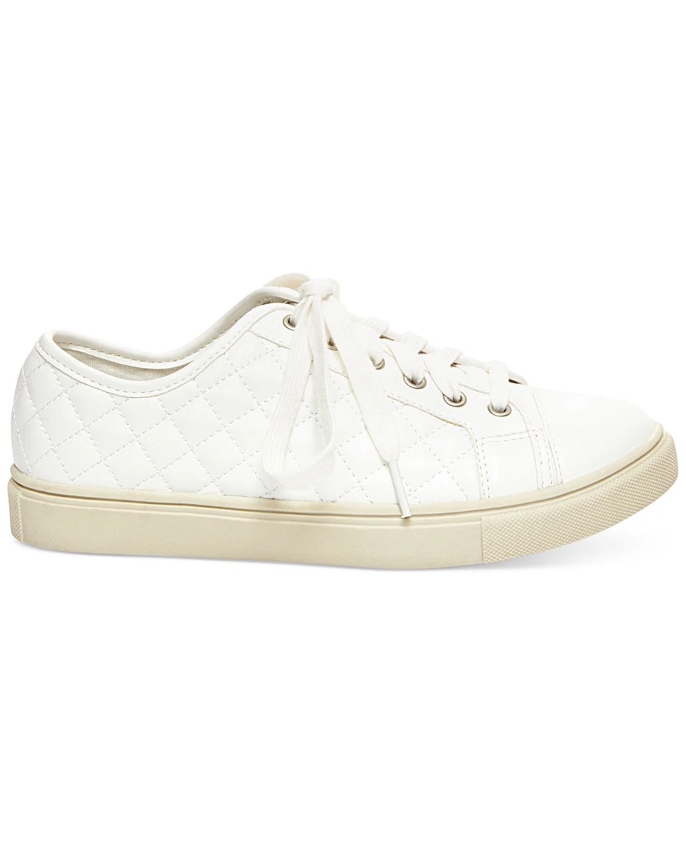 Madden Girl Evetee White Quilted Fashion Sneaker Women Size 8 M