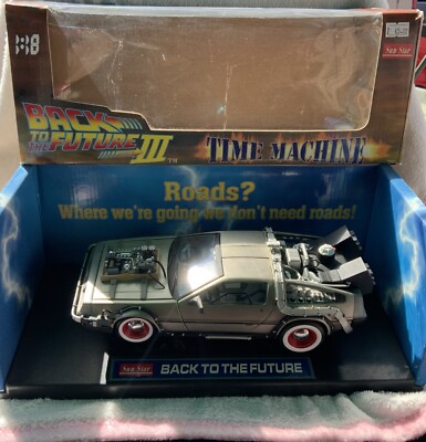 1/18 Sun Star  Back To The Future Part III  Time Machine DMC Delorean Car Boxed