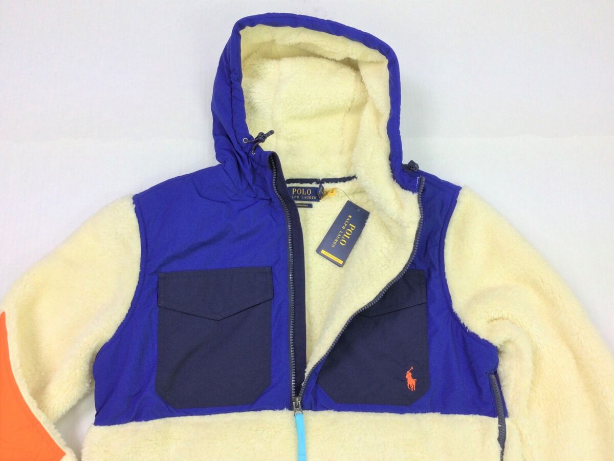 Polo Ralph Lauren Hooded Color Block Half-Zip Faux Fur Polo Ralph Lauren Hooded Color Block Half-Zip Faux Fur