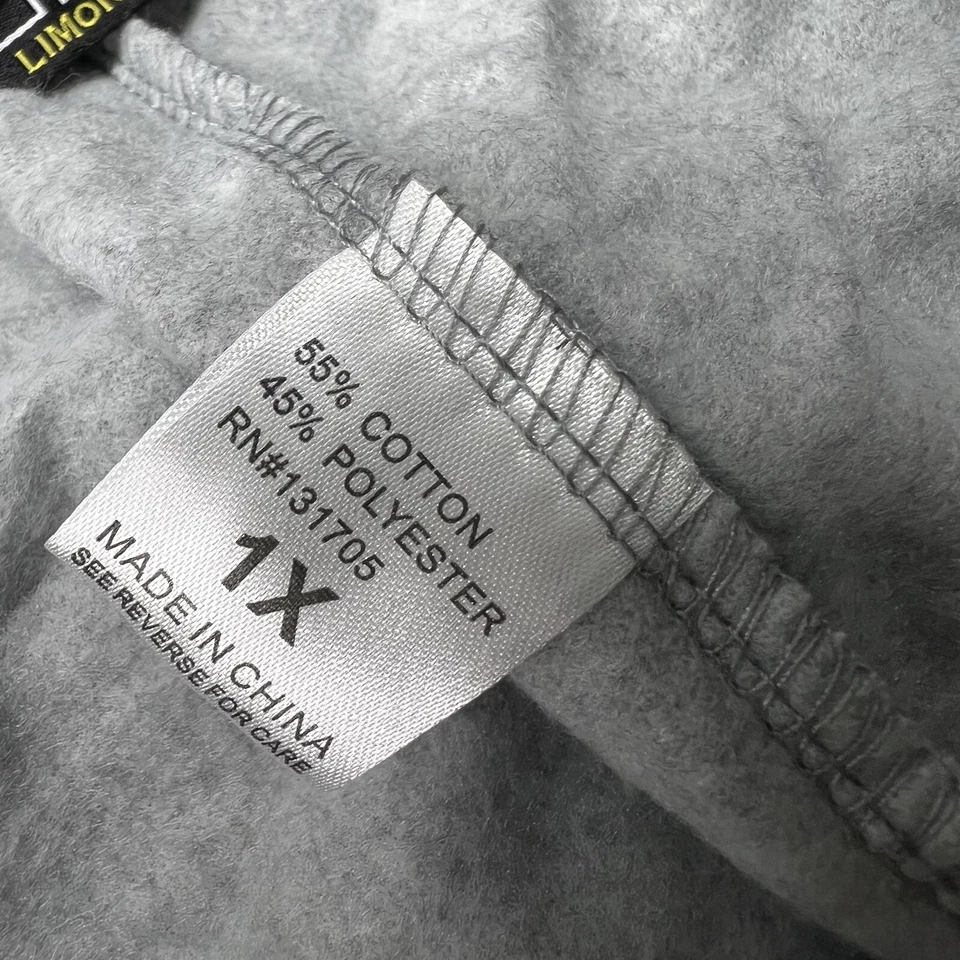 Pantalones de chándal para mujer Coco Limon gris claro con ribete negro nuevos con etiquetas - talla 1X salón Foto 4 de 4