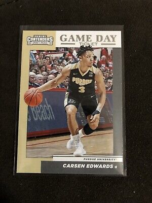 2019-20 Panini Contenders Draft Picks Game Day Tickets #29 Carsen Edwards Purdue Boilermakers Basketball Card