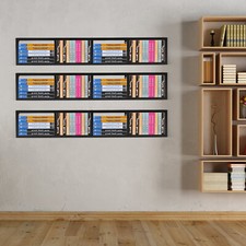 34" Media Storage Rack Wall Mount Cube Storage Media Shelf CD DVD Organizer