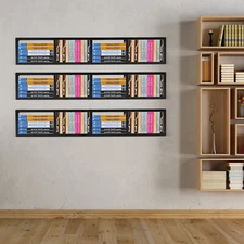 34" Media Storage Rack Wall Mount Cube Storage Media Shelf CD DVD Organizer