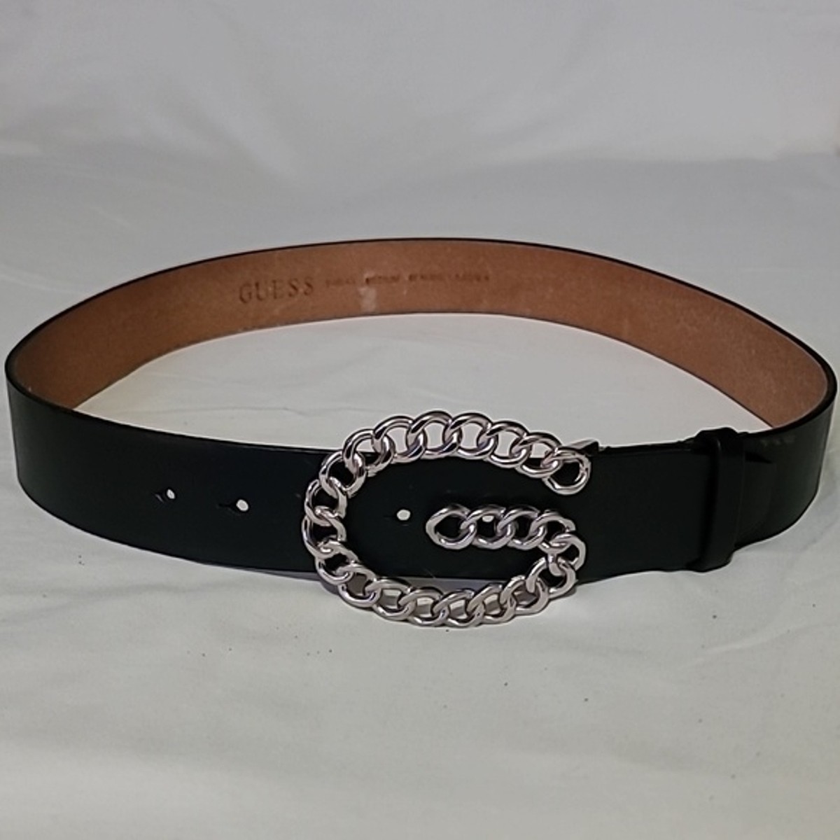 GUESS Genuine Leather Black G Buckle Belt | Size S GUESS Black /Black Texture Reversible Belt w/ Metal Buckle  main image 4