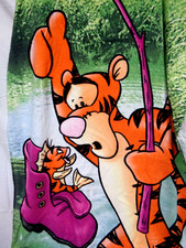 Vtg Disney's WINNIE THE POOH 100 Cotton RN 22682 Beach Towel TIGGER 29" W x 52"