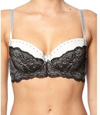 Reggiseno a Balconcino - Yamamay - Grigio/Nero - Tg IT 3C/EU 75C/UK 34C - NUOVO