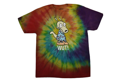 Rocko's Modern Life Womens Plus Size WUT! Funny Tie Dye Shirt New 0X, 1X, 2X, 3X