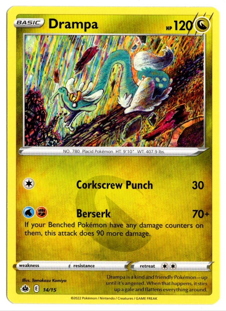 [0626] MODERATELY PLAYED Pokemon McDonald's 2022 14/15 Drampa