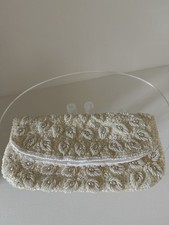 Vintage La Regale White Beaded Handbag Handmade In Hong Kong