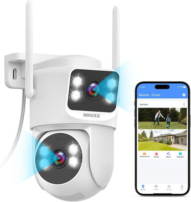 (2-Way Audio & Auto Tracking) Dual Lens PT Outdoor Security Camera Home Security