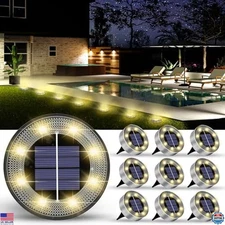 Solar Lights Outdoor 10 Pack, Solar Garden Outdoor Waterproof Pathway Lights