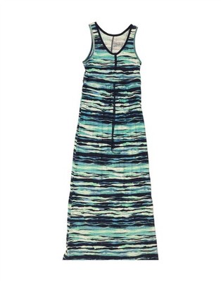 Eddie Bauer Damen Maxikleid UK 12 Medium bunt gestreift VL01