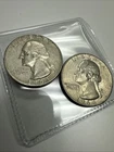 Washington Quarters 1964 & 1963 Lot of 2
