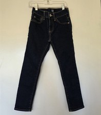Gap Kids Denim Size 7 Stretch Skinny Dark Wash Jeans Kids Girls Adjustable Waist