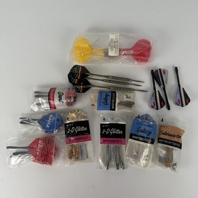 Vintage Dart Game Parts Lot Replacement Parts  Flight,metal Tips , Shafts
