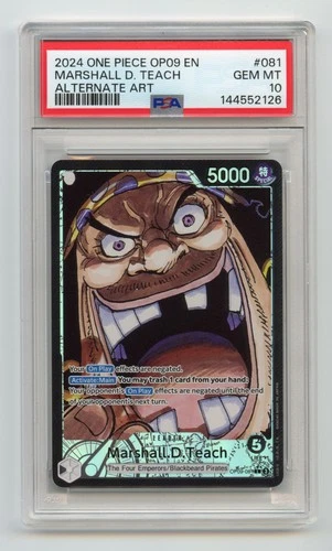Marshall D. Teach Alternate Art OP09-081 One Piece Emperors English PSA 10