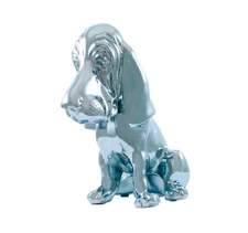 Chrome Bassett Hound Hood Ornament