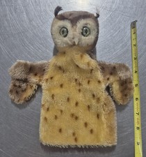 Vintage 1950s Wittie Owl STEIFF Mohair Hand Puppet Germany
