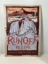 Runoff Red IPA O’Dell Brewing Co. Metal Sign Beer Fort Collins, CO 14” X 20”