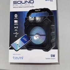 Tzumi SoundBoost Wireless Compact Bluetooth Speaker BRAND NEW