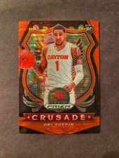 2020-21 Prizm Draft OBI TOPPIN “Orange Pulsar” Crusade Rookie /49! Pacers! #87