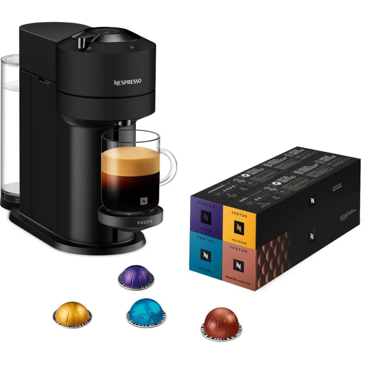 Cafetière à dosettes Krups Vertuo Next Noir Mat une élégance moderne pour votre cuisine chic