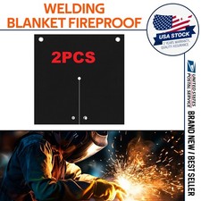 2pcs Welding Blanket Fireproof 12.2'' x 12.2'' Carbon Fabric for Heat Insulation