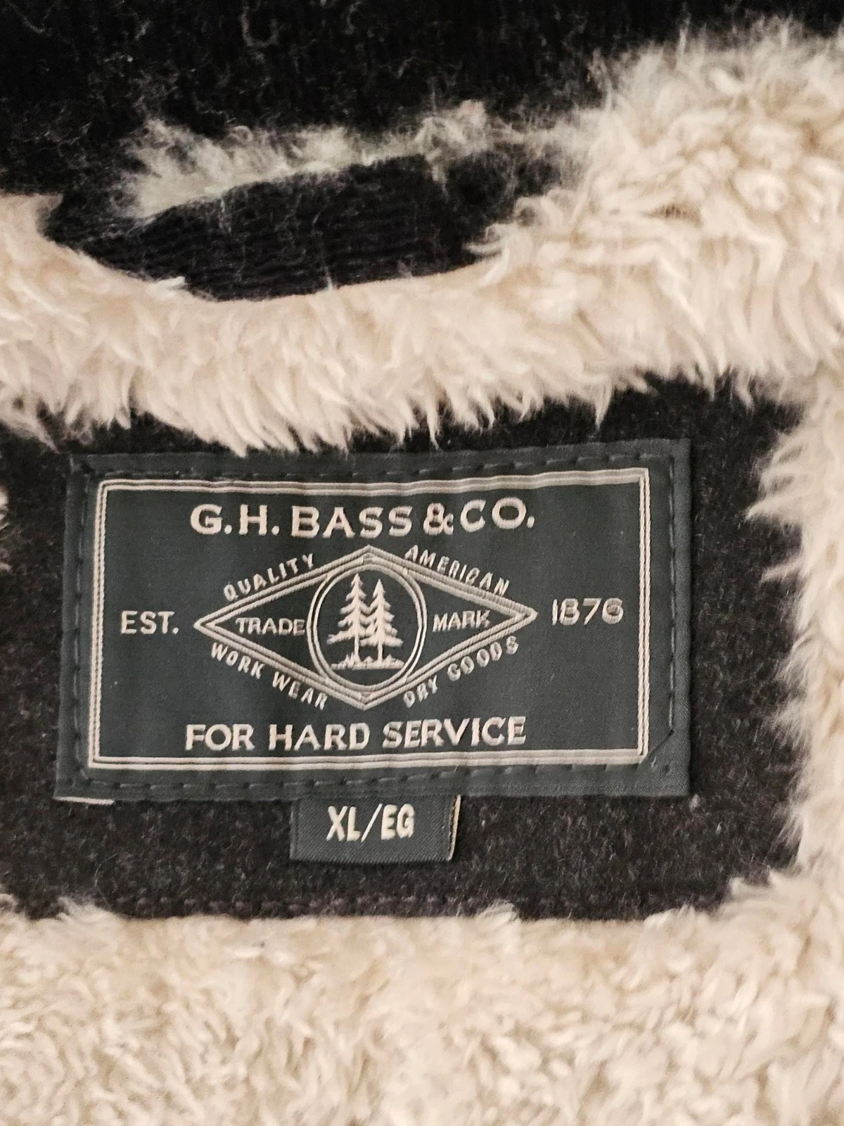 GH Bass Mens Sherpa Fleece Lined Wool Blend Jacket Coat - Grey XL / X-LARGE image 4