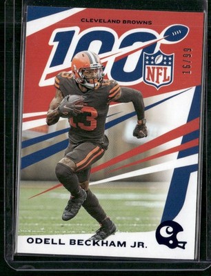 2019 Panini Chronicles #22 Odell Beckham Jr. NFL 100 Blue #/99
