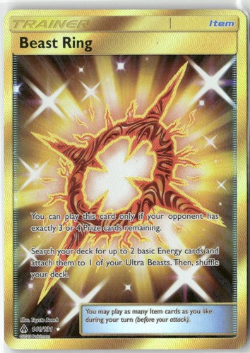 Beast Ring 141/131 Secret Rare Forbidden Light Pokemon Holo Moderately Played