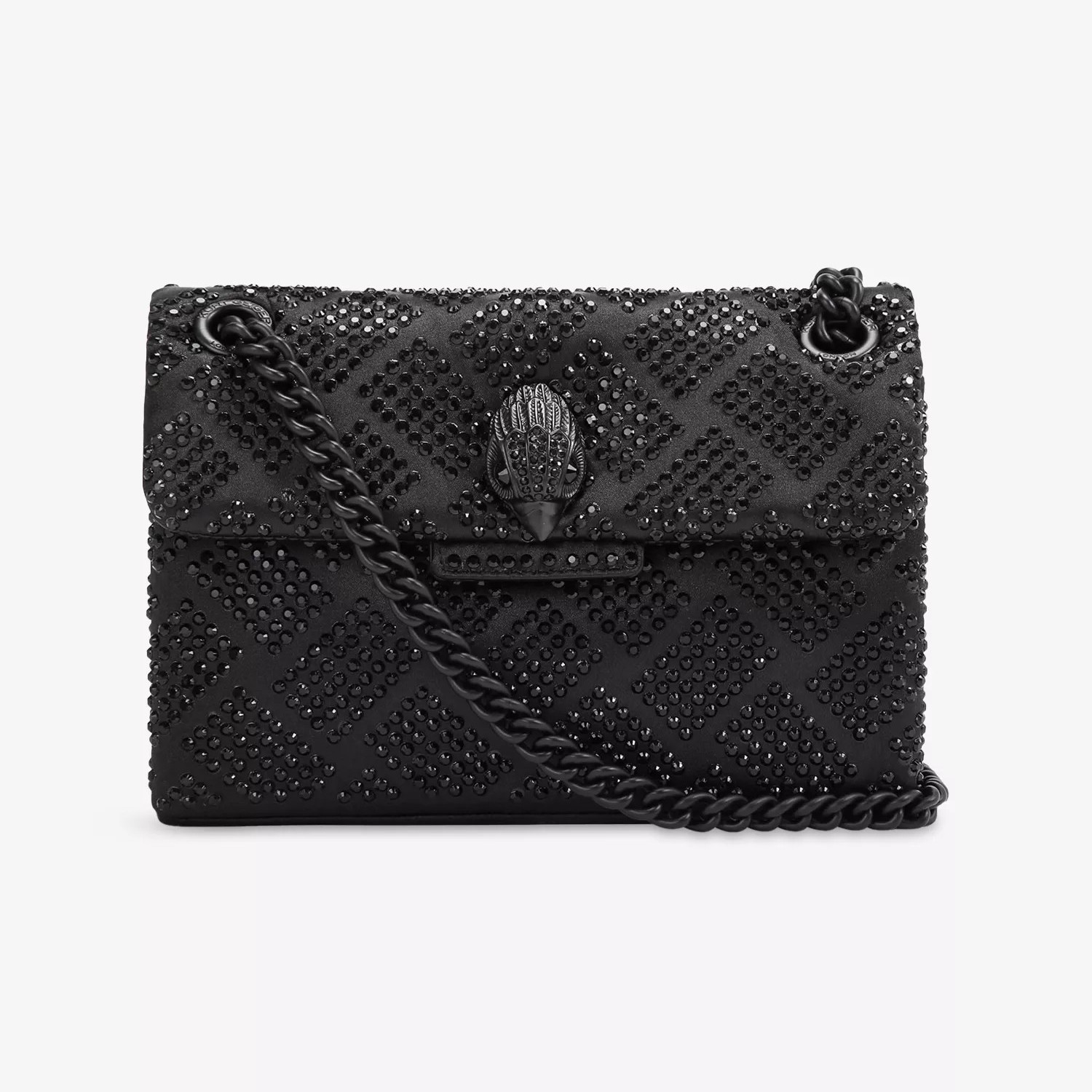 London fashion style Small Black Mini rhinestones Crossbody Shoulder Bag