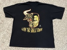 VTG 90s LAYIN THE SMACK DOWN THE ROCK WWF 1999 T-Shirt WRESTLING XXL+