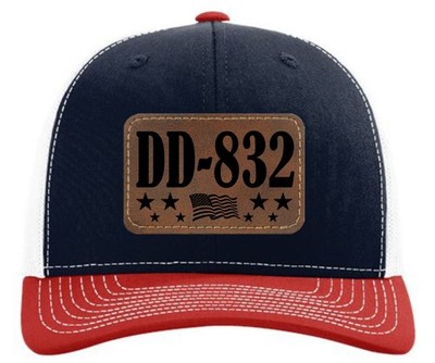 USS HANSON DD-832 SHIP HAT CAP. US NAVY. NEW. LEATHER